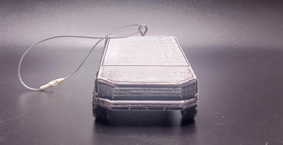 Cybertruck Ornament, Personalized Tesla Christmas Decor, Hand-Finished 3D Print