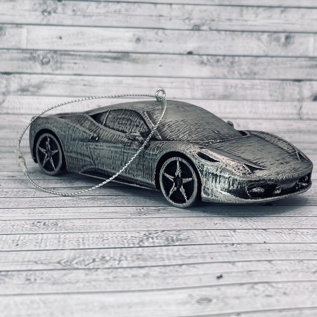 Personalized Ferrari 458 Italia Car Ornament, 3D Printed Keepsake