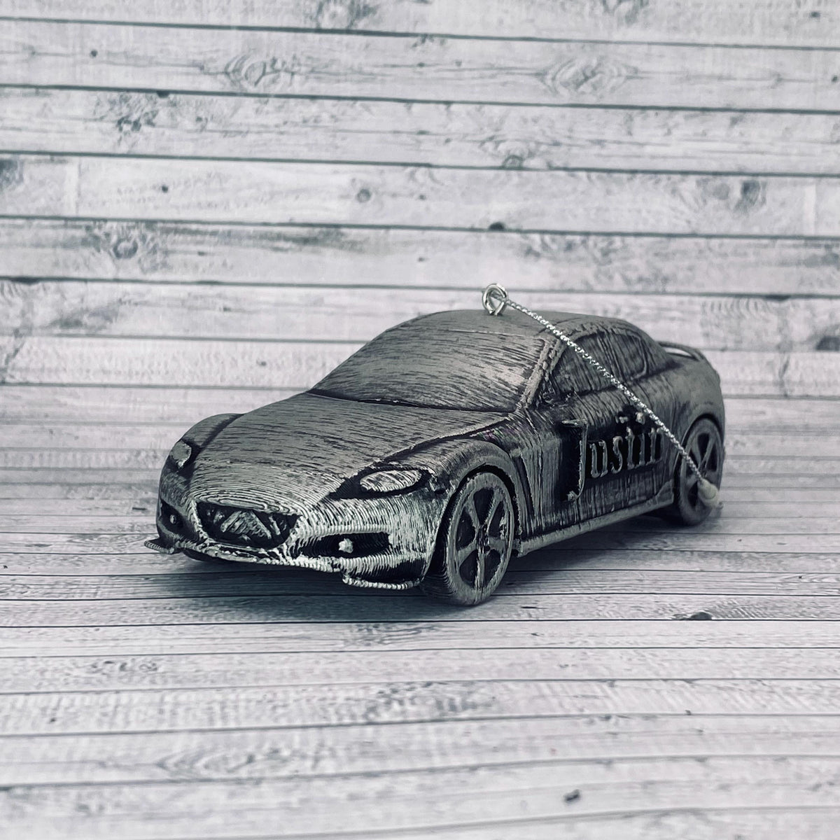 Personalized Mazda RX-8 Christmas Ornament, 3D Printed Sports Car