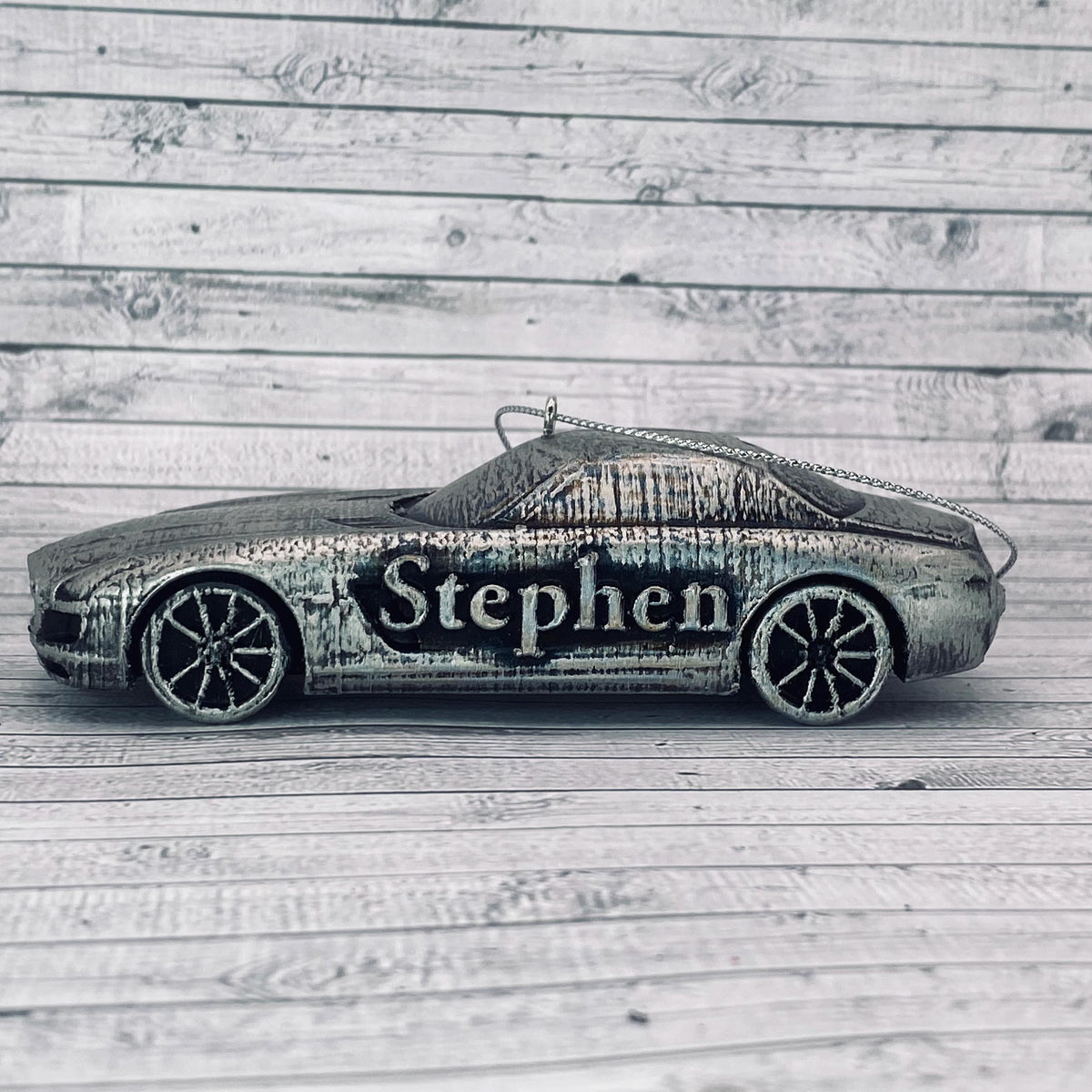 Personalized Mercedes SLS AMG Christmas Ornament, 3D Printed Sports Car