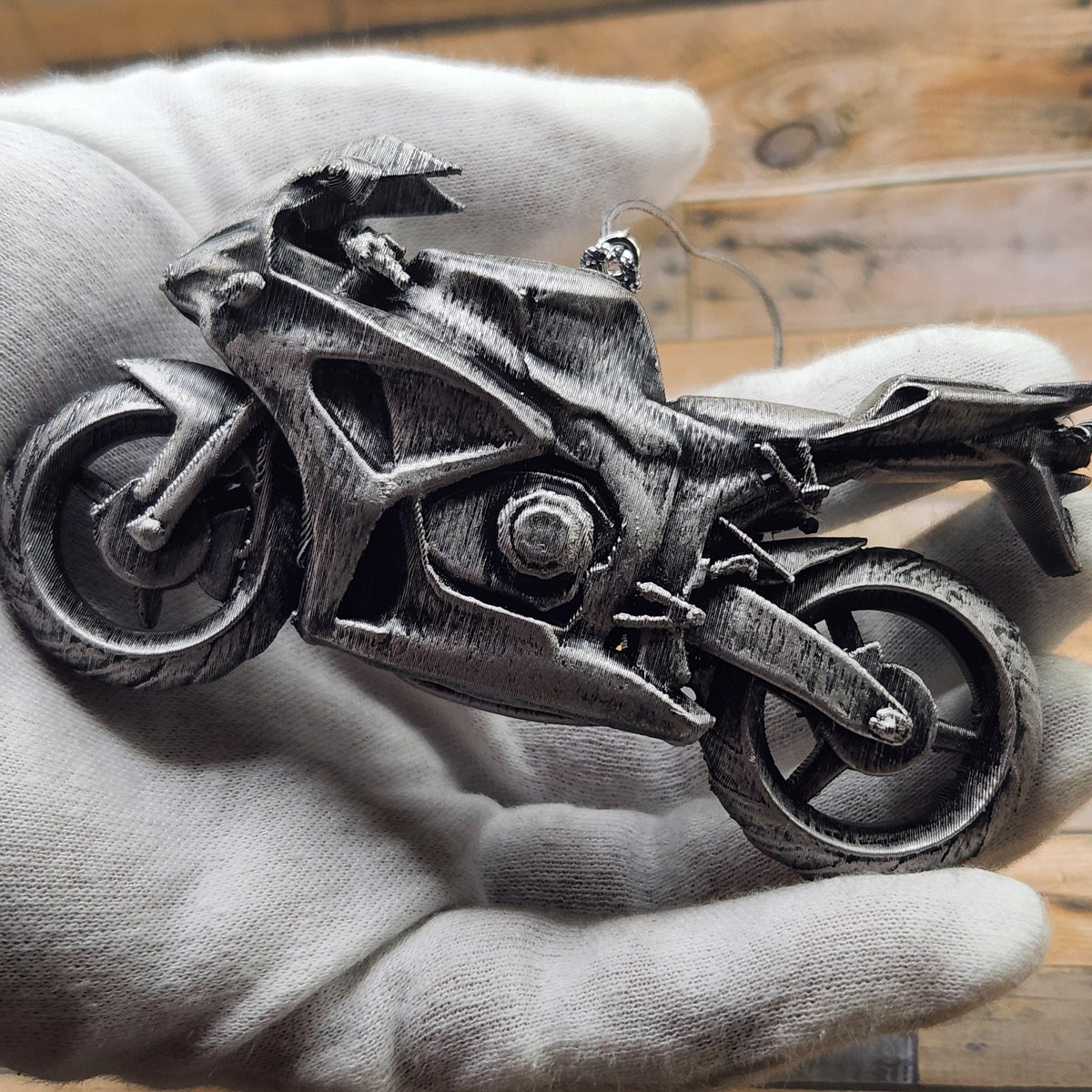 Personalized Motorcycle Christmas Ornament, 3D Printed Bike Keepsake