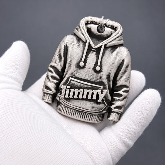 Personalized Hoodie Sweatshirt Christmas Ornament, 3D Printed Miniature Keepsake