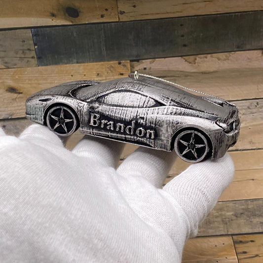 Custom 3D Ferrari 458 Italia Personalized Christmas Ornament - Unique - High Quality