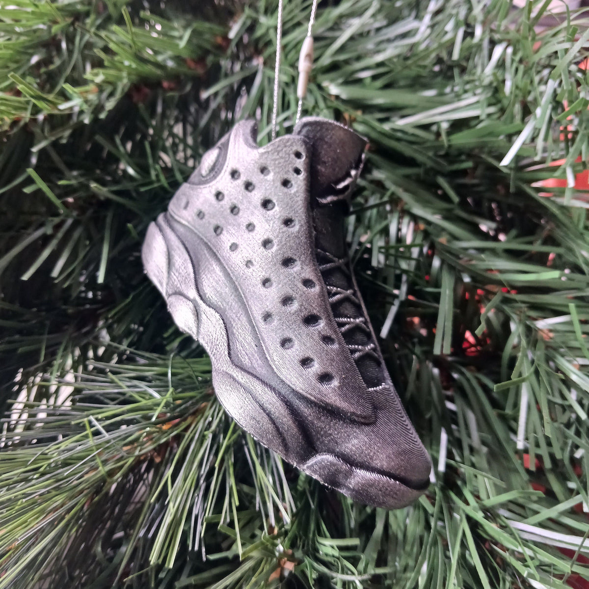 Air Jordan 13 Sneaker Christmas Ornament, 3D Printed Shoe Keepsake