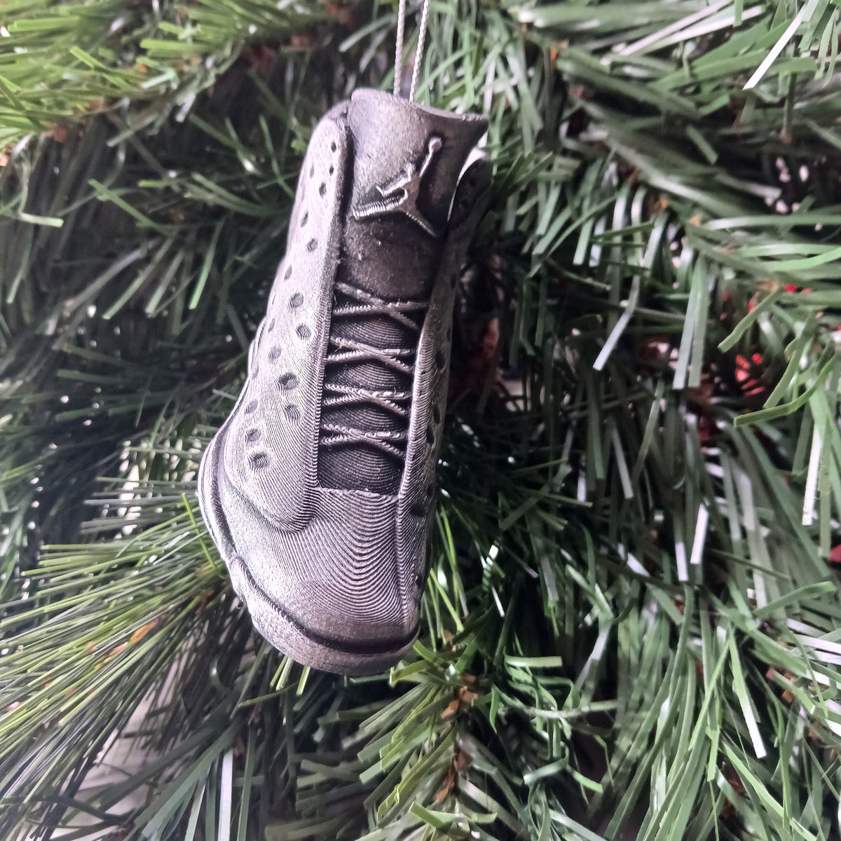 Air Jordan 13 Sneaker Christmas Ornament, 3D Printed Shoe Keepsake