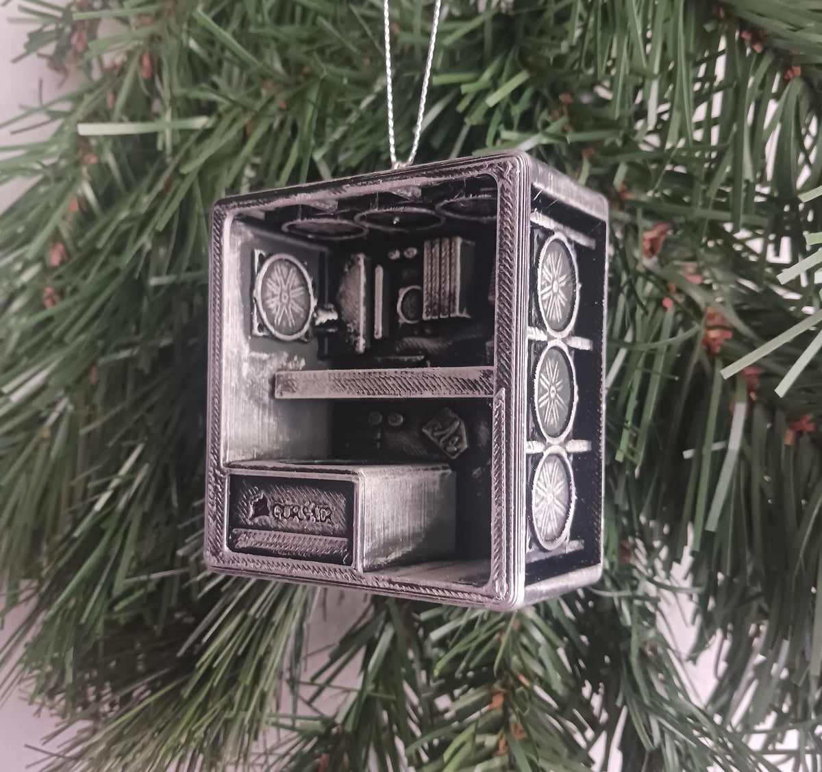 Gaming PC Ornament, Personalized 3D Printed Design, Christmas Tree Keepsake