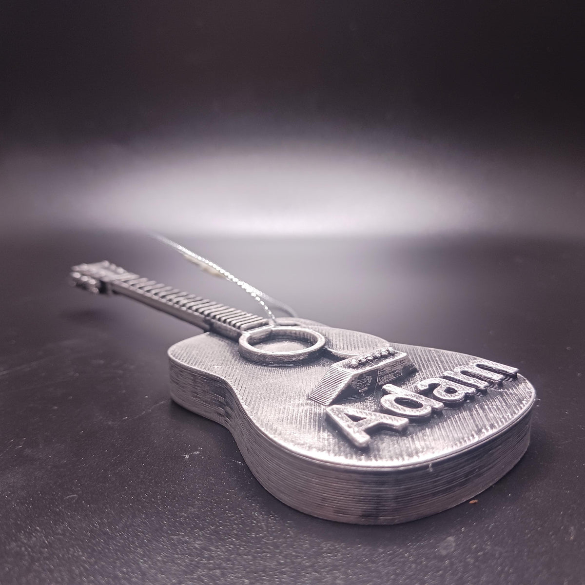 Personalized Guitar Christmas Ornament, 3D Printed Musical Instrument