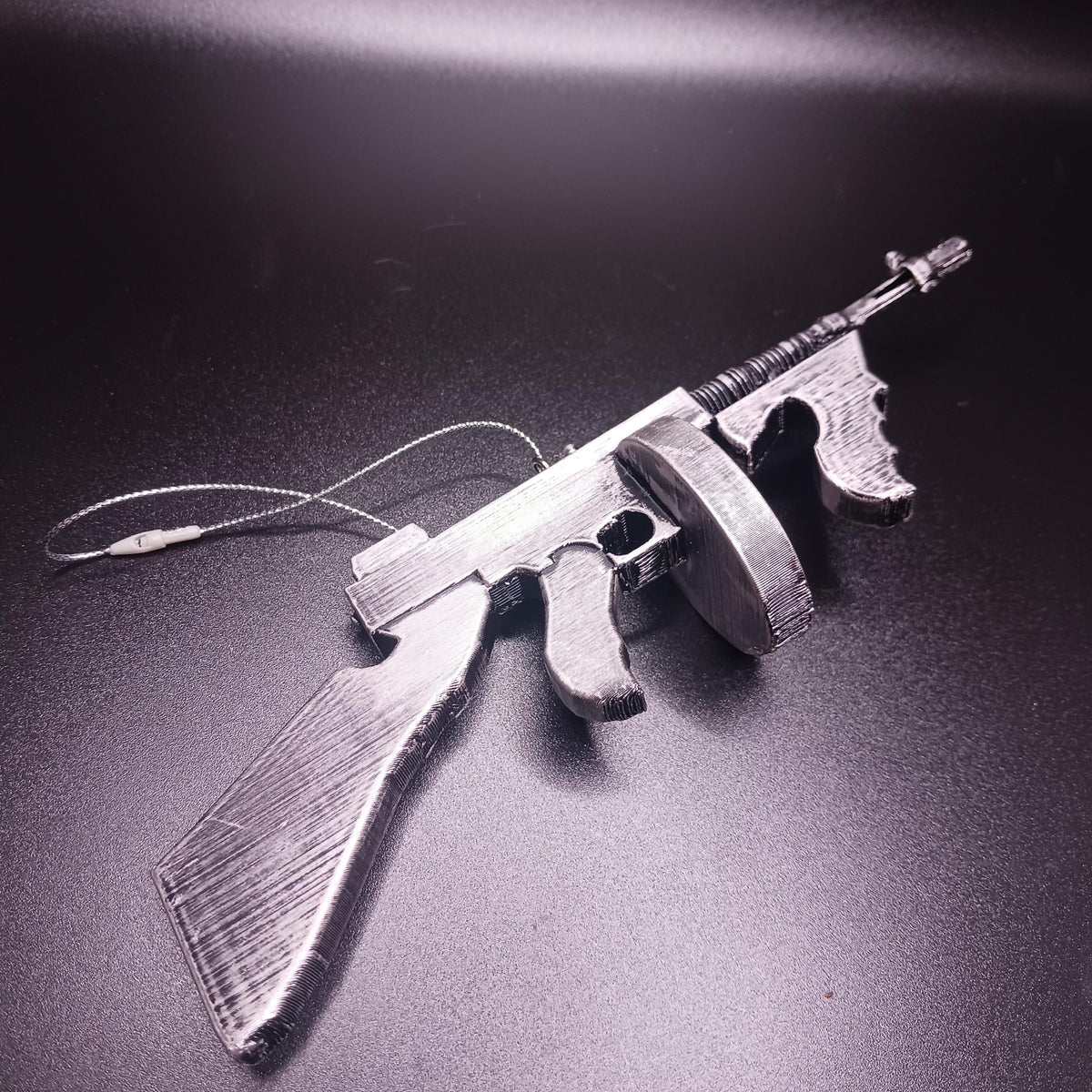 Personalized Thompson Machine Gun Christmas Ornament, Hand-Finished Collector Gift