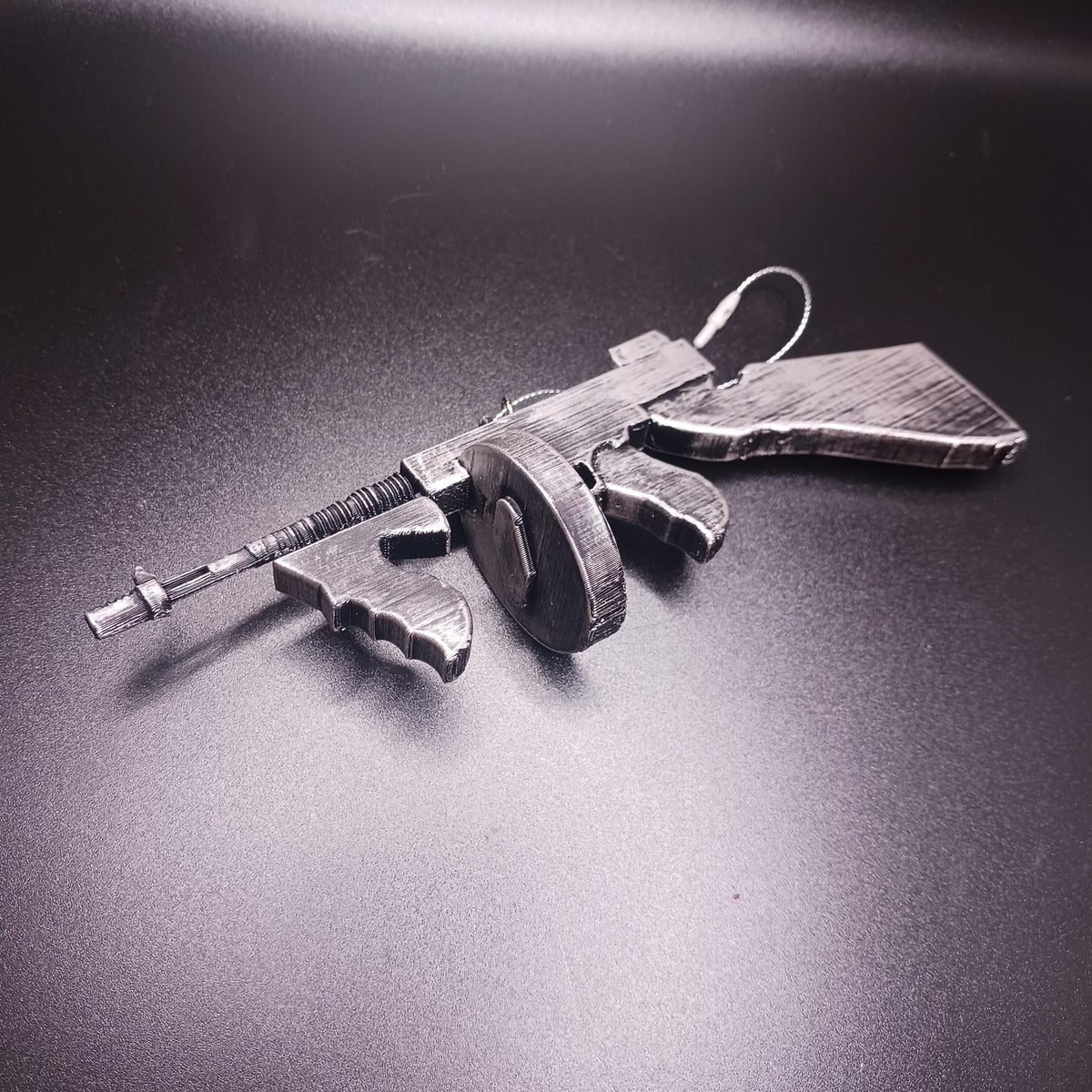 Personalized Thompson Machine Gun Christmas Ornament, Hand-Finished Collector Gift