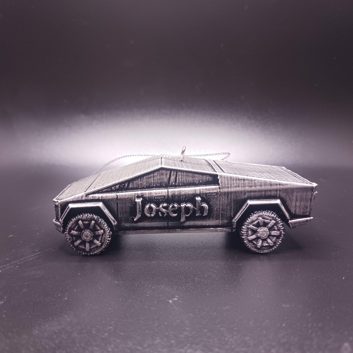Cybertruck Ornament, Personalized Tesla Christmas Decor, Hand-Finished 3D Print