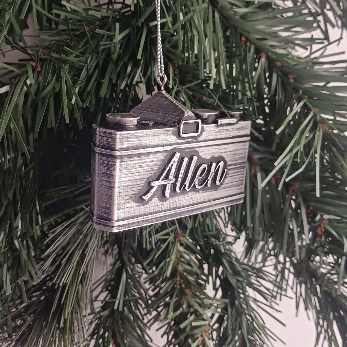 Personalized Camera Christmas Ornament, 3D Printed Photography Keepsake