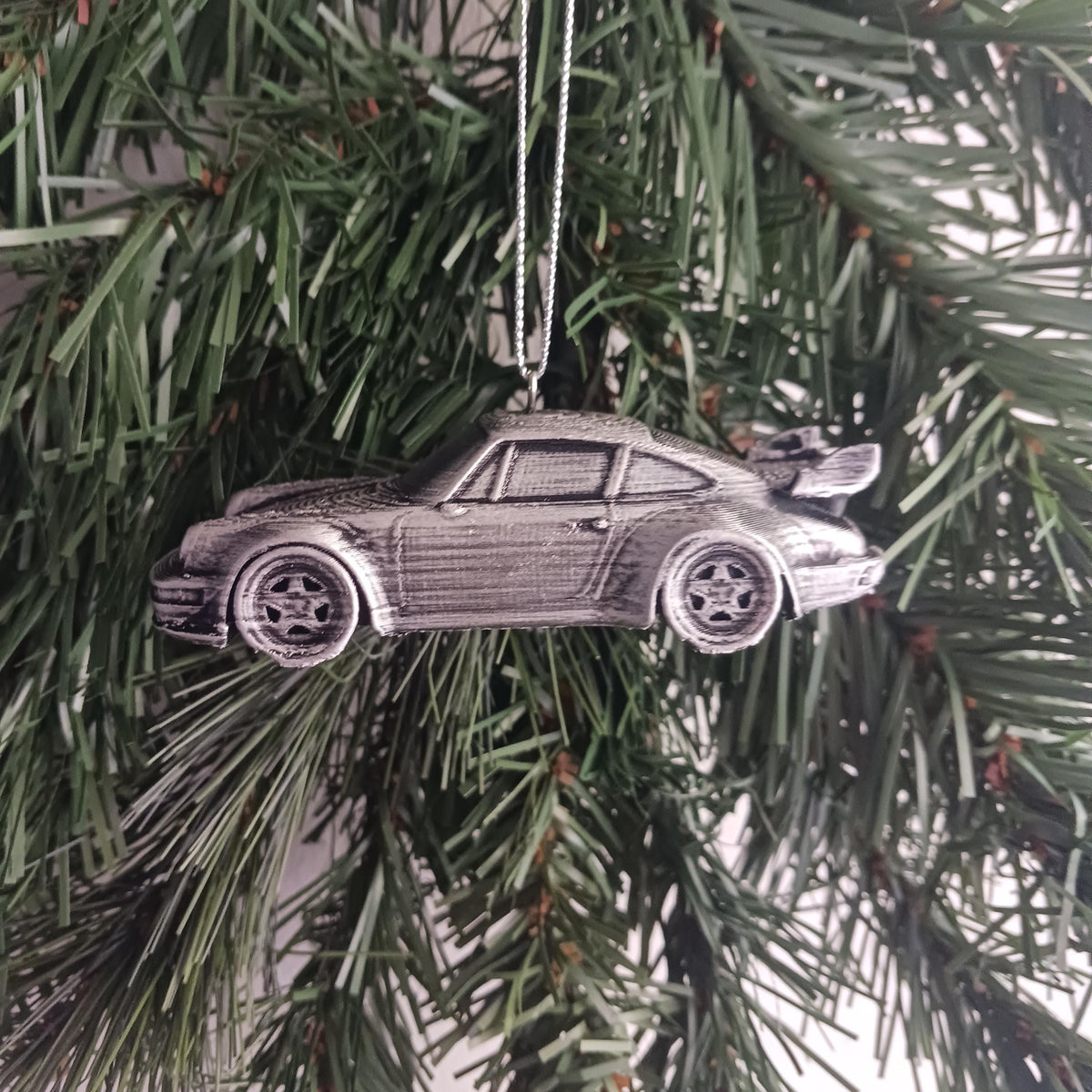 Porsche 911 Ornament, 3D Printed Christmas Decor, Personalized Sports Car Keepsake