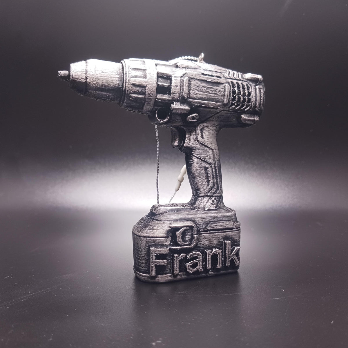 Personalized Cordless Drill Christmas Ornament, 3D Printed Tool Keepsake