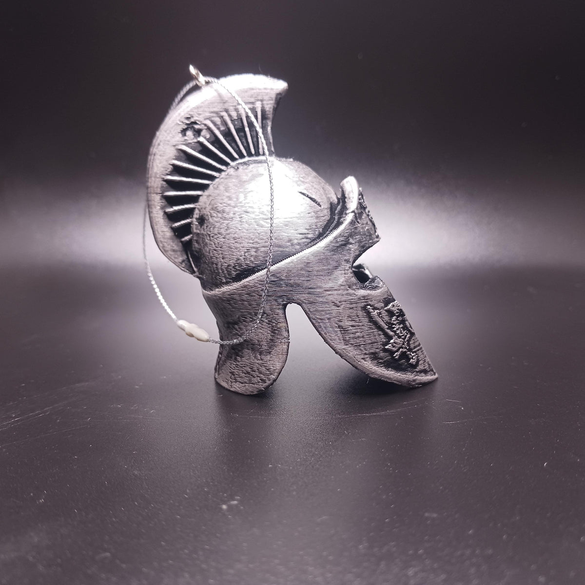 Personalized Spartan Helmet Christmas Ornament, 3D Printed Warrior Helmet