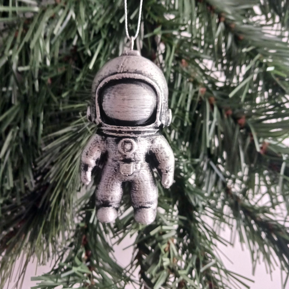 Personalized Astronaut Christmas Ornament, Hand-Painted 3D Printed Figure