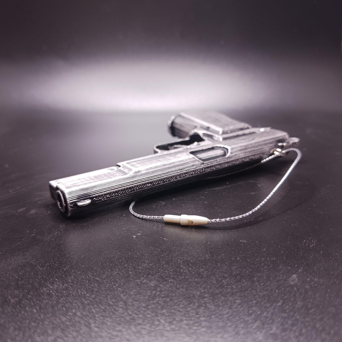 Personalized Browning Hi-Power Pistol Christmas Ornament, Collector Keepsake