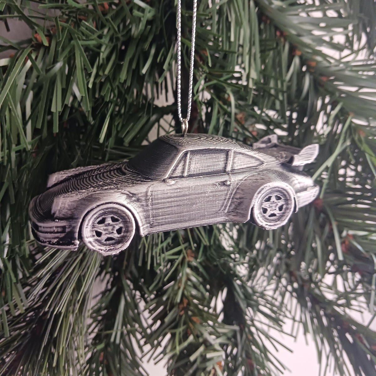 Porsche 911 Ornament, 3D Printed Christmas Decor, Personalized Sports Car Keepsake