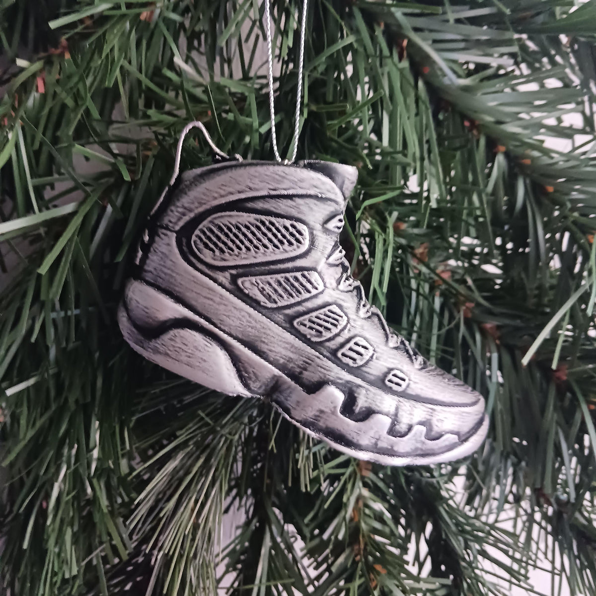 Air Jordan 9 Sneaker Christmas Ornament, 3D Printed Shoe Keepsake