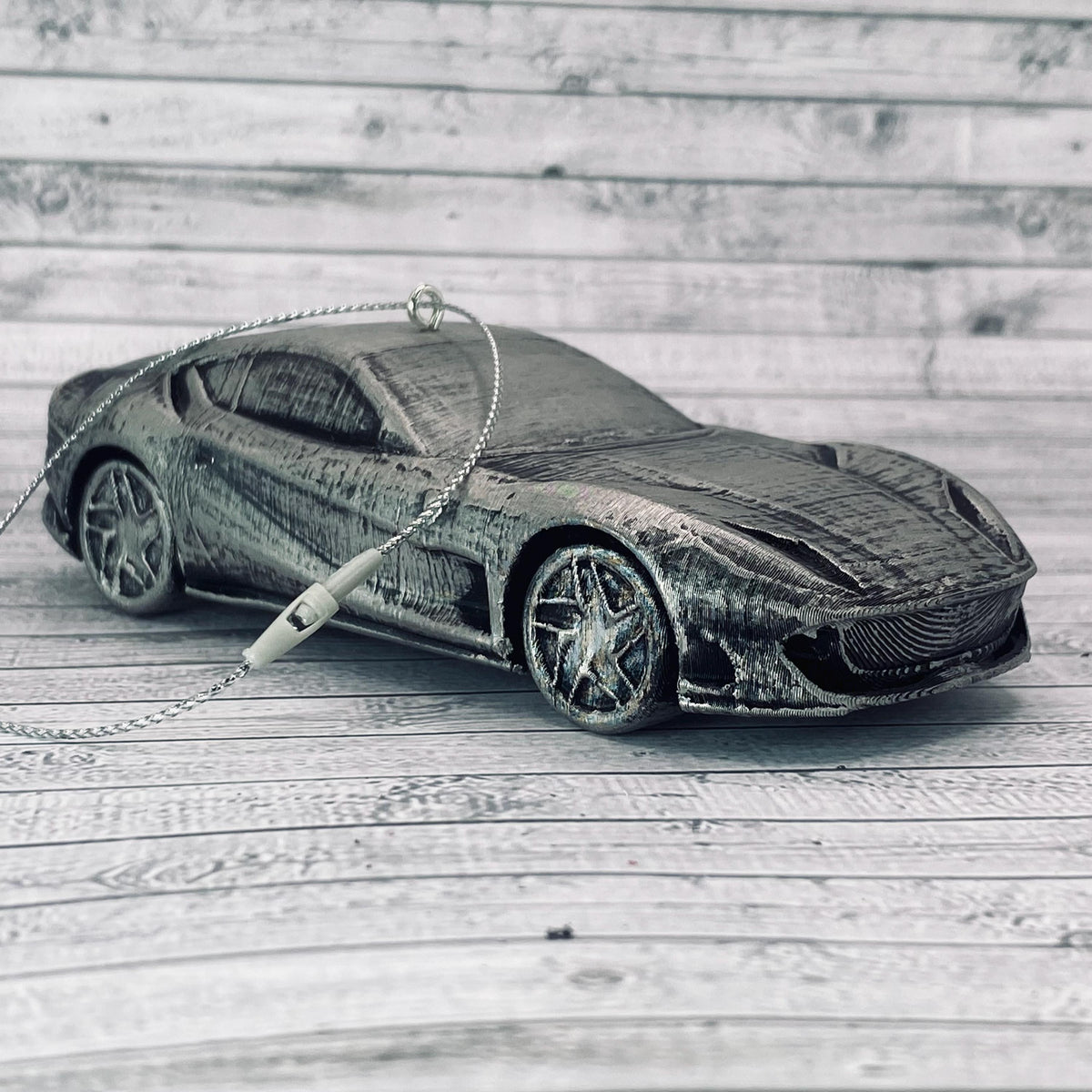 Ferrari 812 Superfast Christmas Ornament, 3D Printed Sports Car