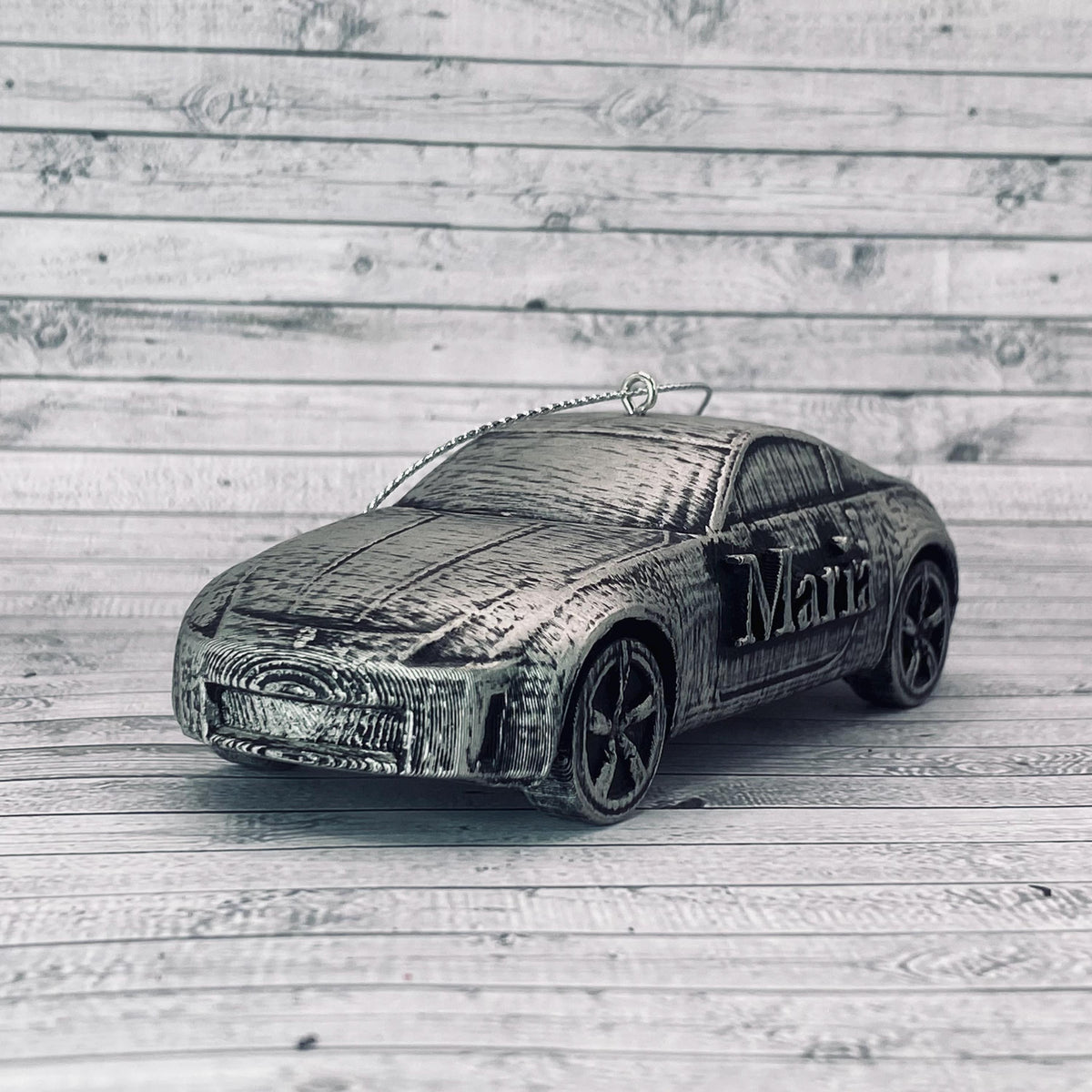 Personalized Nissan 350Z Christmas Ornament, 3D Printed Sports Car