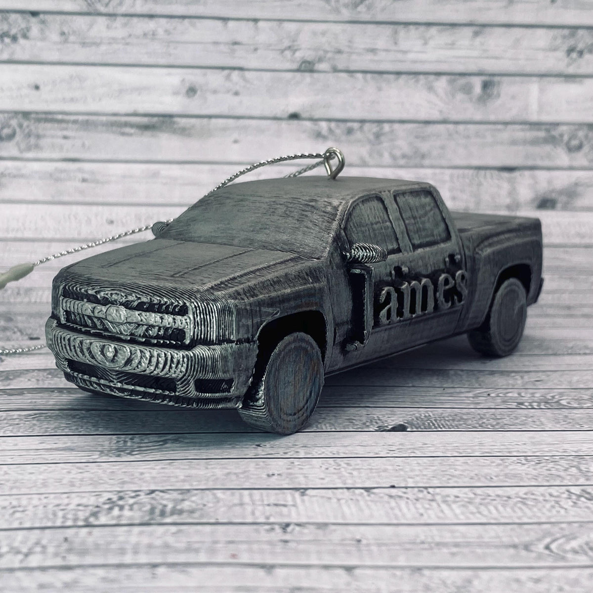 Personalized Chevy Pickup Truck Christmas Ornament, 3D Printed Keepsake