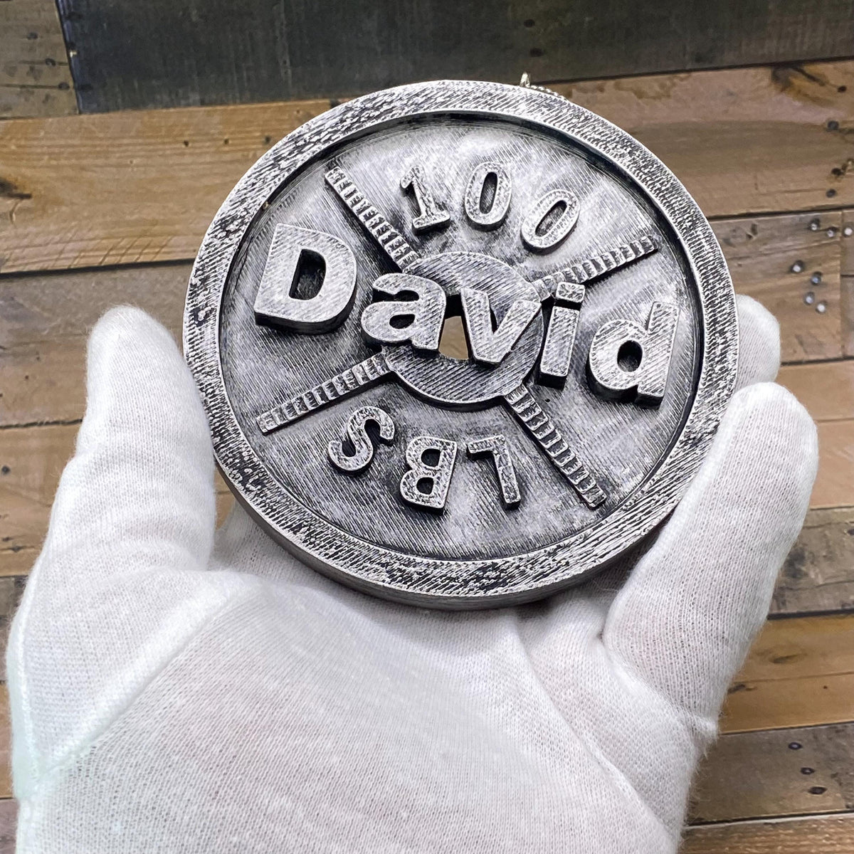 Personalized Barbell Christmas Ornament, 3D Printed Weightlifting Keepsake