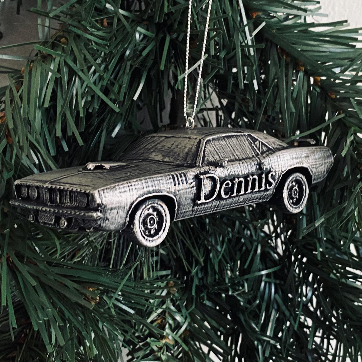 Personalized Barracuda Car Ornament, 3D Printed Classic Muscle Car