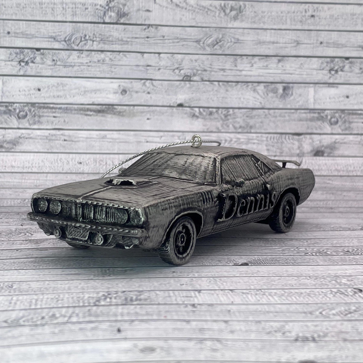 Personalized Barracuda Car Ornament, 3D Printed Classic Muscle Car