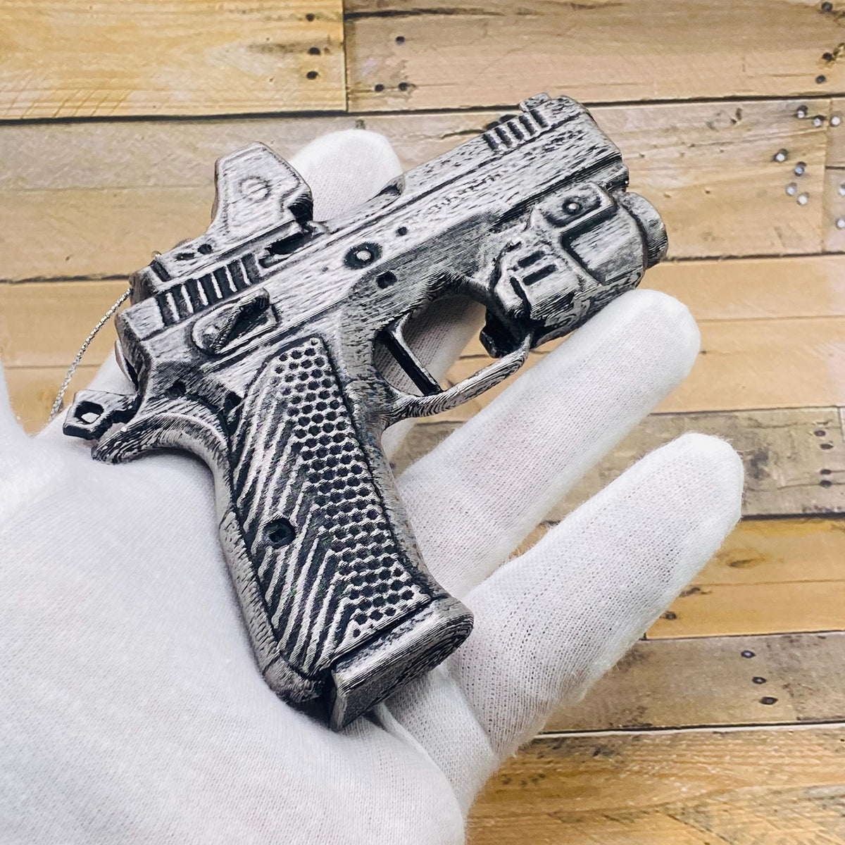 Personalized CZ Shadow Pistol Christmas Ornament, Hand-Painted Gun Lover Gift