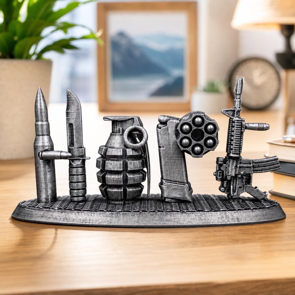 HOPE Military Statue, 3D Printed Patriotic Desk Sculpture
