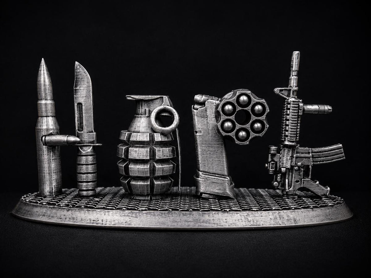 HOPE Military Statue, 3D Printed Patriotic Desk Sculpture