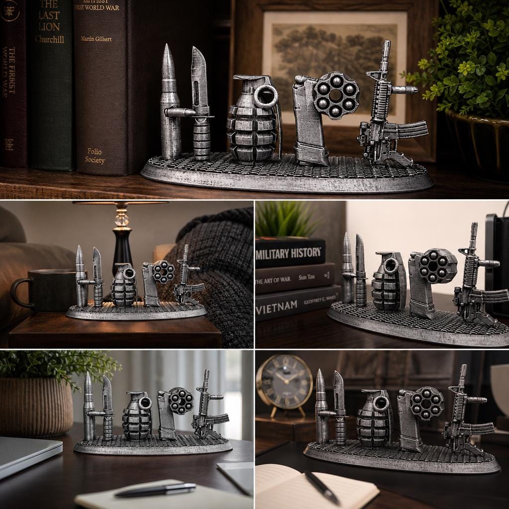 HOPE Military Statue, 3D Printed Patriotic Desk Sculpture
