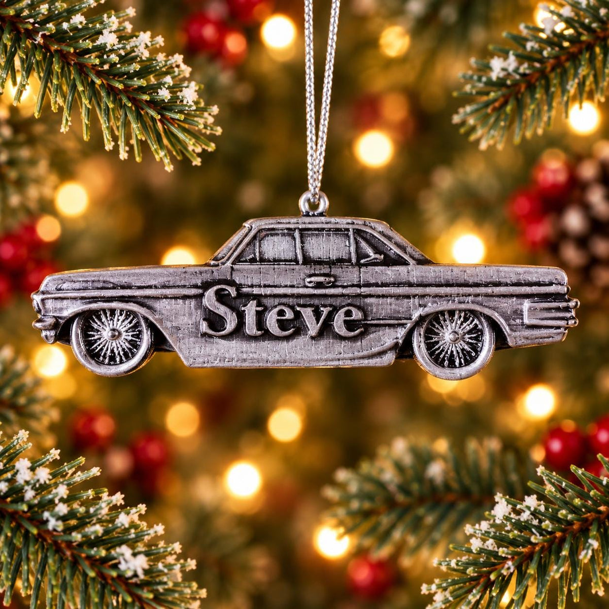 Personalized Lowrider Car Christmas Ornament, 3D Printed Keepsake