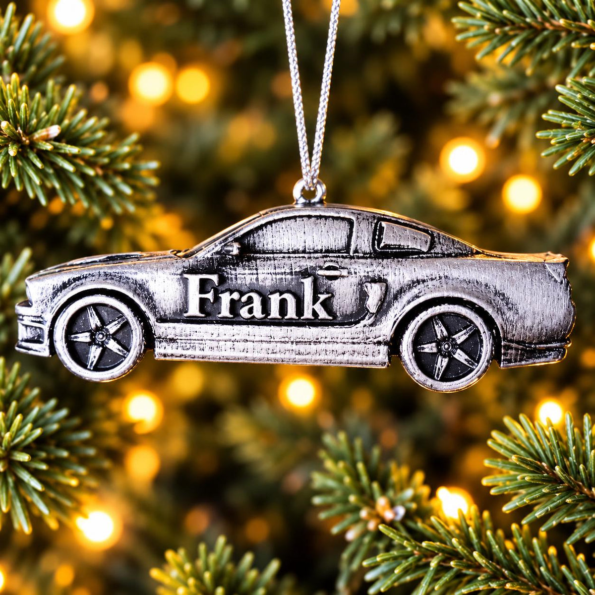 Personalized Mustang Eleanor Christmas Ornament, 3D Printed Classic Car