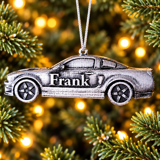 Personalized Mustang Eleanor Christmas Ornament, 3D Printed Classic Car