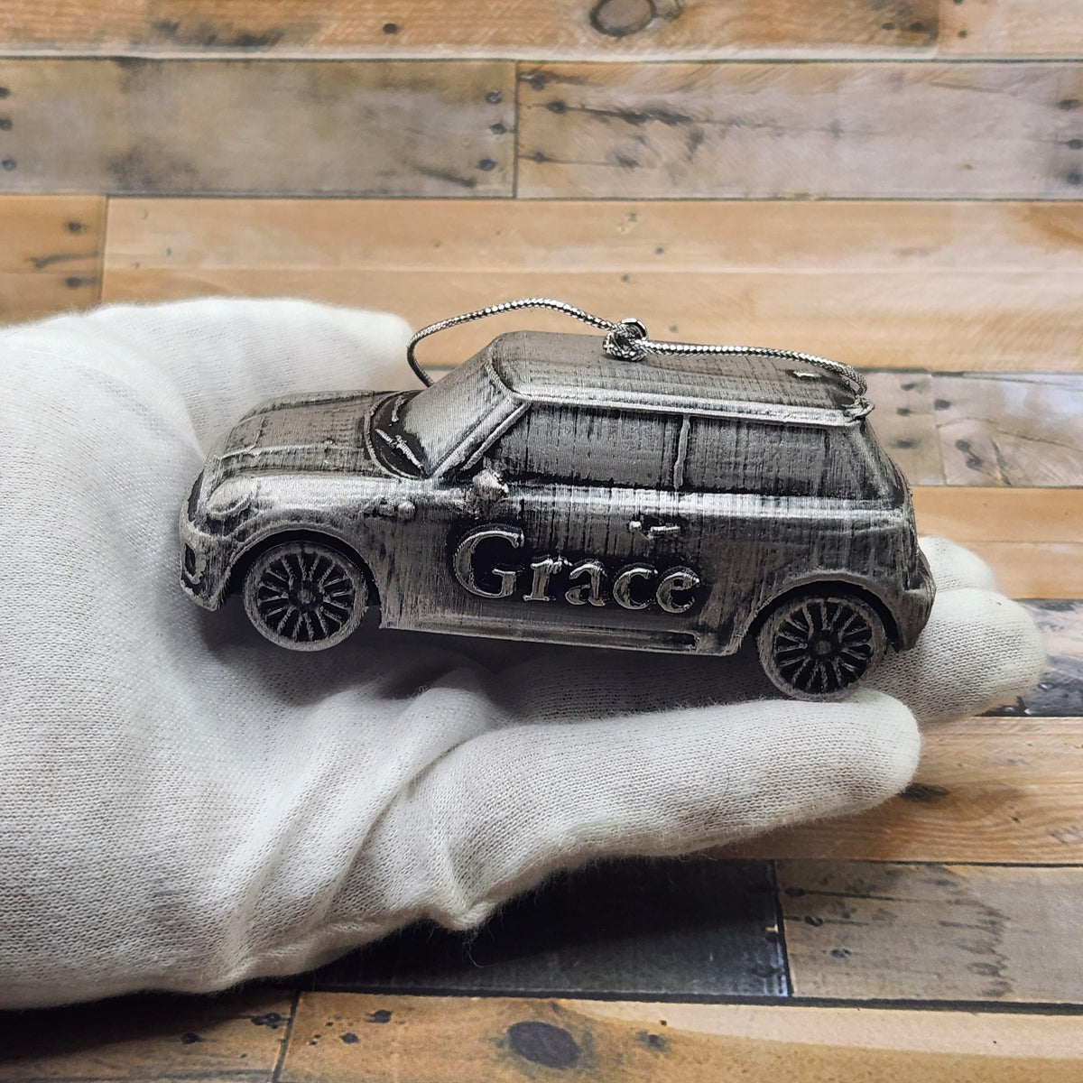 Personalized Mini Cooper Christmas Ornament, 3D Printed Car Keepsake