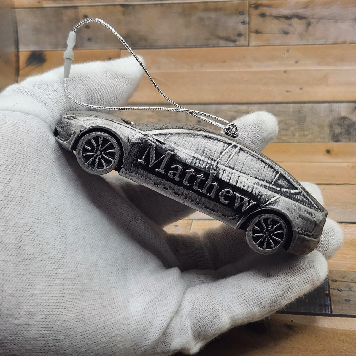 Personalized Tesla Model Y Christmas Ornament, 3D Printed Car Keepsake