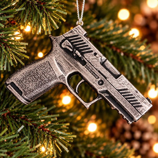SIG P320 Pistol Personalized Christmas Ornament, Custom Gun Owner Gift