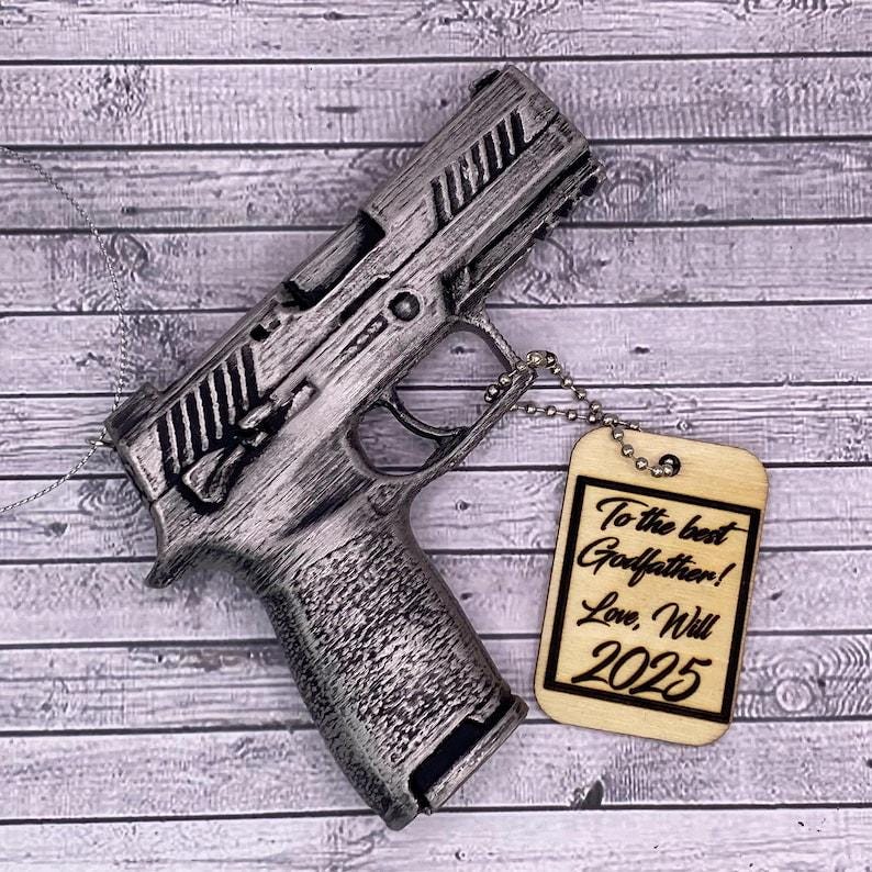 Personalized Soviet Makarov Pistol Christmas Ornament, Gun Collector Gift