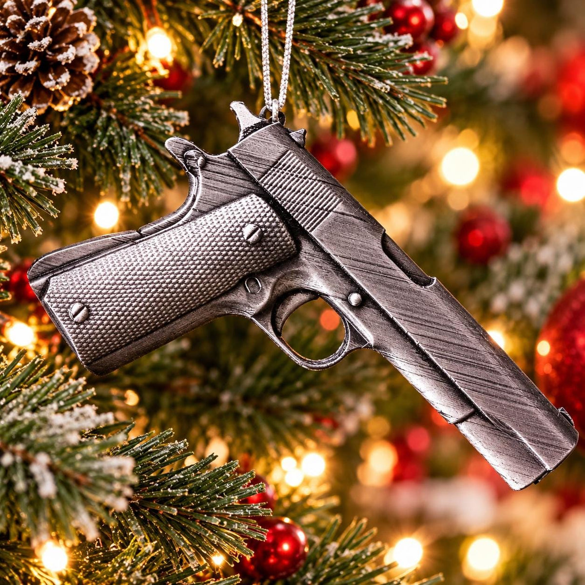 1911 Pistol Ornament, Personalized Christmas Tree Decor, Gun Collector Gift, Keepsake