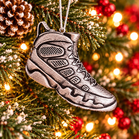 Air Jordan 9 Sneaker Christmas Ornament, 3D Printed Shoe Keepsake