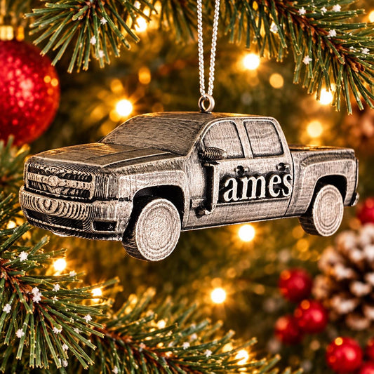 Personalized Chevy Pickup Truck Christmas Ornament, 3D Printed Keepsake