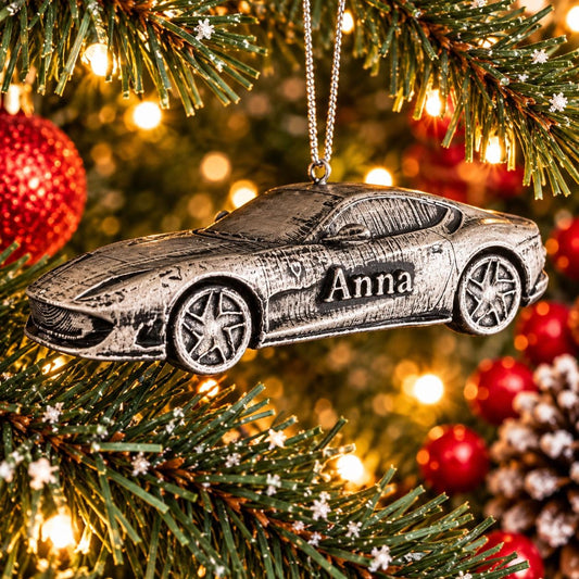 Ferrari 812 Superfast Christmas Ornament, 3D Printed Sports Car