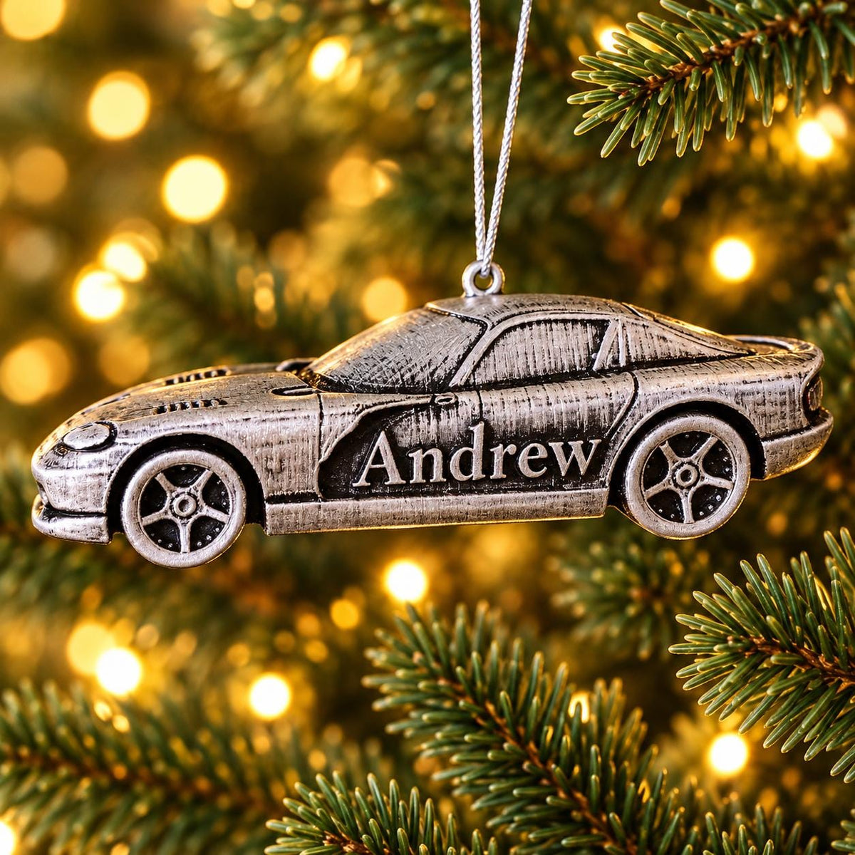 Personalized Dodge Viper Christmas Ornament, 3D Printed Sports Car