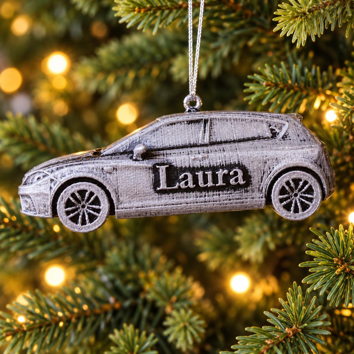 Personalized SEAT Leon Cupra Christmas Ornament, 3D Printed Car
