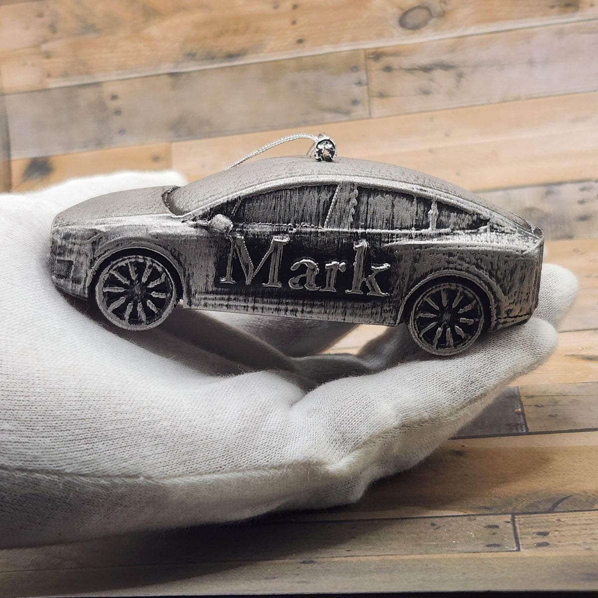 Personalized Tesla Model S Christmas Ornament, 3D Printed Car Keepsake