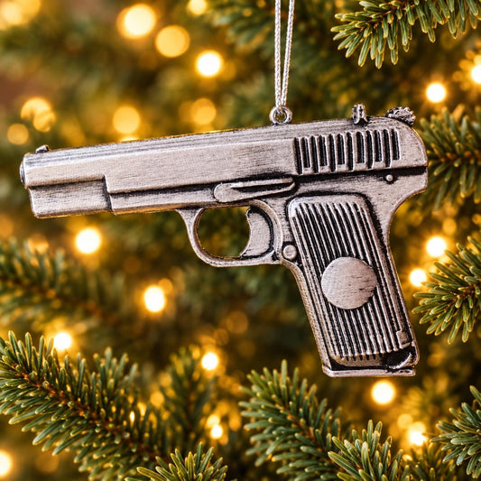 Personalized Tokarev TT-33 Pistol Christmas Ornament, Historic Gun Keepsake
