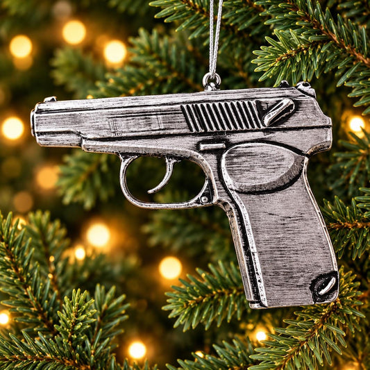 Personalized Soviet Makarov Pistol Christmas Ornament, Gun Collector Gift