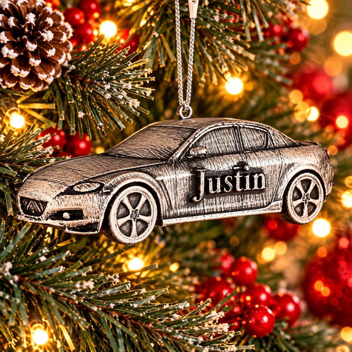 Personalized Mazda RX-8 Christmas Ornament, 3D Printed Sports Car