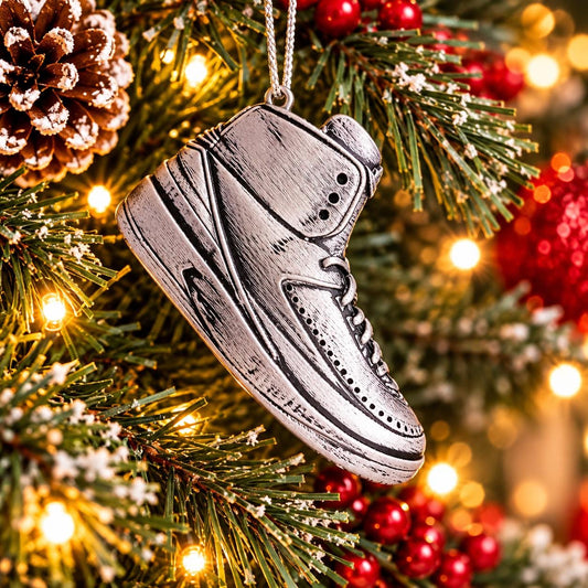 Air Jordan 2 Sneaker Christmas Ornament, 3D Printed Shoe Keepsake